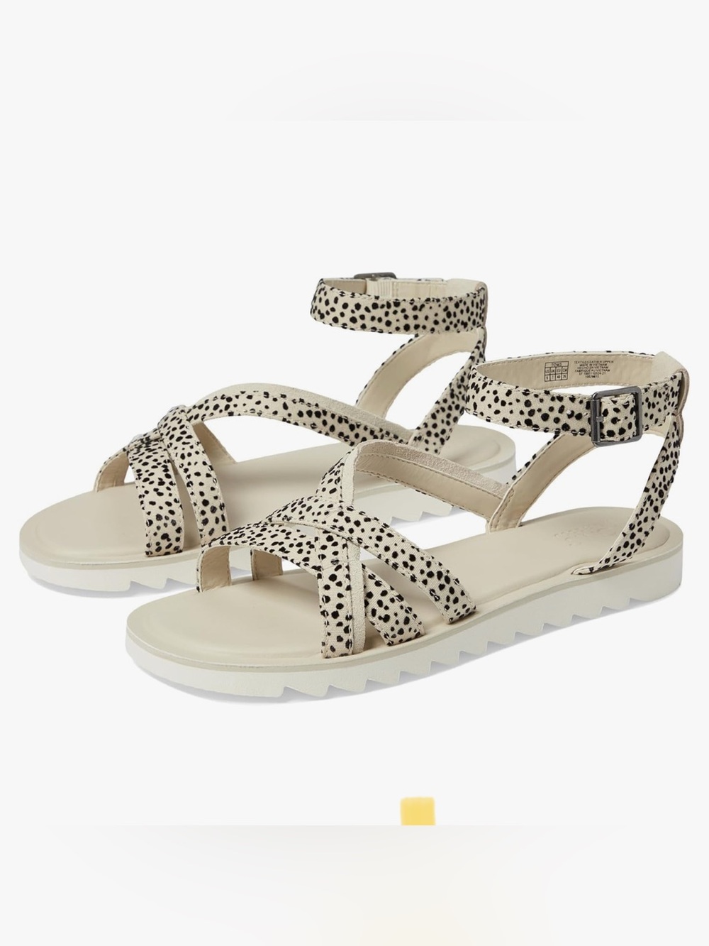 TOMS Rory sandals in a flocked mini cheetah print